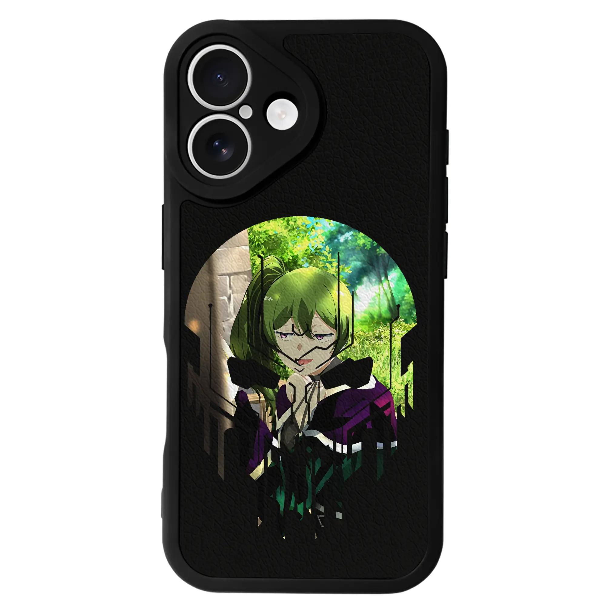 葬送のフリーレン（Frieren） グッズ,ユーベル（Übel） - IPhone 16シリーズ対応 ・ シリコンスマホケース ・ レザー調 ・ 高精度フィット ・ 耐衝撃 ・ ワイヤレス充電対応 ・ 精密カット